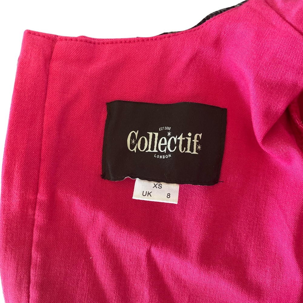 Collectif XS Magenta/Pink Fitted Dress - Picture 3 of 4